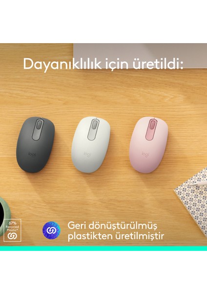 M196 Bluetooth Kablosuz Kompakt Pc, Mac, Windows ve Macos ile Uyumlu Mouse, Siyah