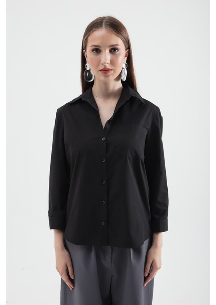 Oversize Popolin Gömlek