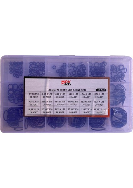 1.78 mm 70 Shore Nbr O-Ring Seti