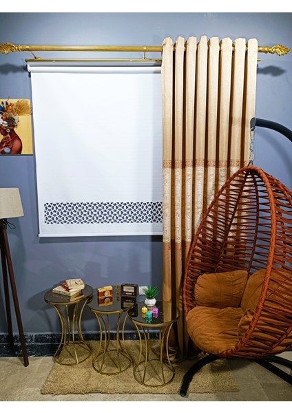 Lazer Kesim Modern Stor Perde KT1008 modelleri