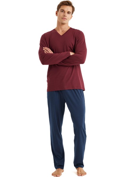 Erkek Bordo Pijama Takımı 40575 fiyatları
