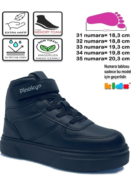 Chicago Ekstra Hafif Unisex Çocuk Spor Bot Siyah