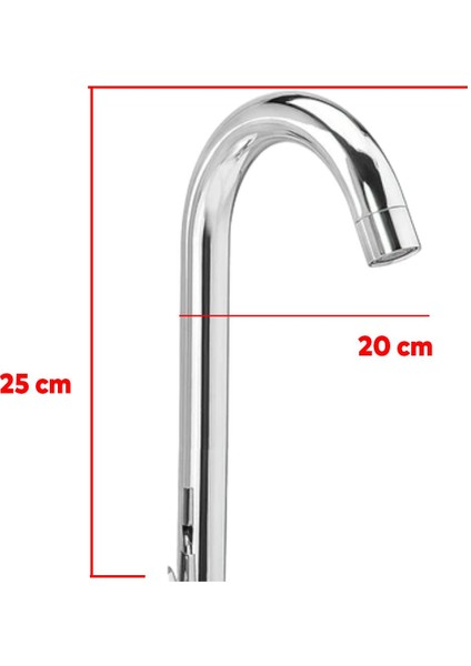 Lavabo Mutfak Musluk Batarya Kuğu Metal Lüks Uzun Evye Borusu Krom Su 360° Dönen Kaliteli Dayanıklı