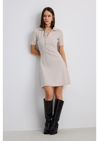 Polo Yaka Fitilli Elbise fiyatları