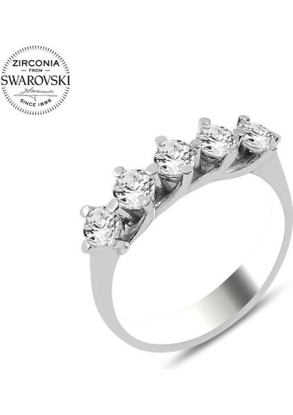 Swaruvskin Zirconia Taşlı Beştaş Yüzük