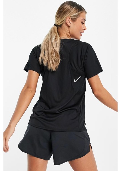 Running Dri Fit Race Signlet T-Shirt Black Reflektörlü Kadın Koşu Tişörtü Siyah fiyatları