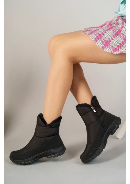 Kaymaz Taban Içi Kürklü Fermuarlı Kadın Kar Botu fiyatları