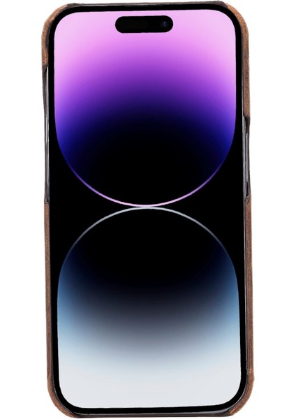 Apple iPhone 14 Pro Uyumlu Deri Arka Kapak Uj G2 Kahve fiyatları