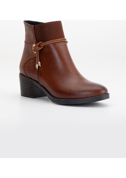 Kadın Topuklu Bot Günlük Taba Boğaz Elastik Kalın Topuklu fırsatları