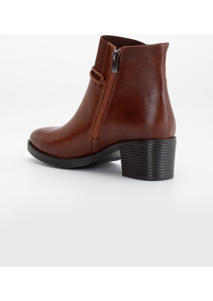 Kadın Topuklu Bot Günlük Taba Boğaz Elastik Kalın Topuklu indirimleri