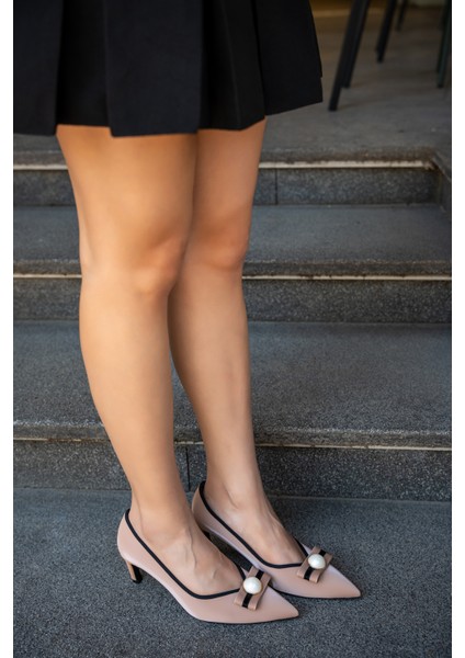 Bloom Nude Inci Detaylı Fiyonklu Kadın Topuklu Ayakkabı fiyatları