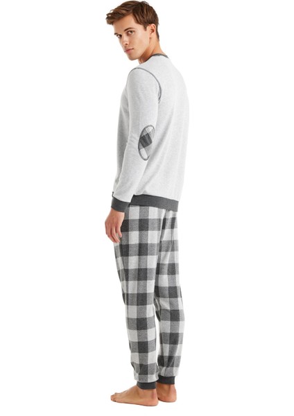 Erkek Gri Melanj Pijama Takımı 40603 fırsatları