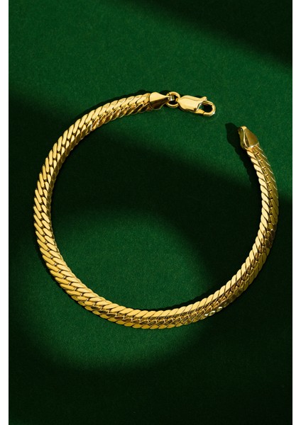 14 Ayar Altın Kalın Balıksırtı Bileklik fiyatları