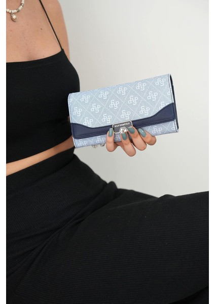 Silver & Polo Mavi - Laci SP979 Kadın Cüzdan & Kartlık