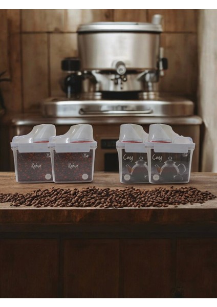 4 Adet 1100ML - Ölçekli Bakliyat Kabı - Contalı Erzak Saklama Kabı - Düzenleyici Kavanoz fiyatları