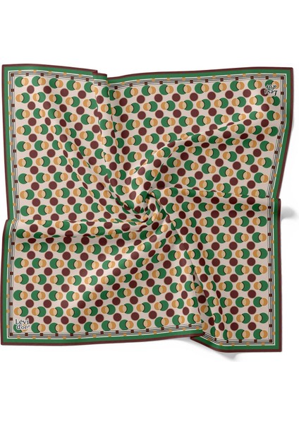 Tivil Ipek Eşarp 4094-12 Yeşil Karışık Desen