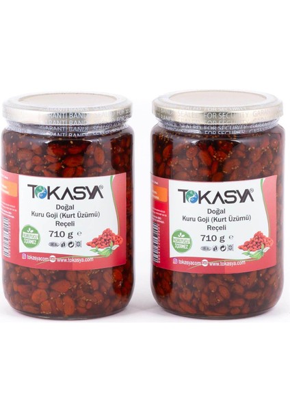 Kuru Goji (Kurt Üzümü) Reçeli 710 G (2 Li Kavanoz)