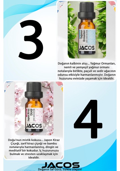 6'lı Ekonomi Set Esansiyel Uçucu Yağı Buhardanlık Difüzör Esansı Oda Kokusu