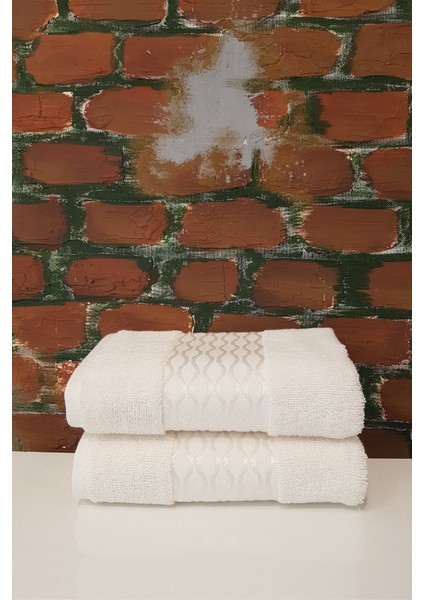 Elissa 2'li Havlu - Krem