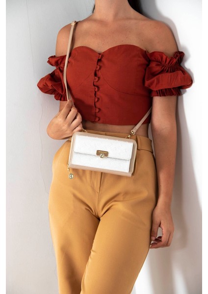 Silver & Polo Sedef - S.nut SP921 Kadın Askılı Cüzdanlı Telefon Çantası