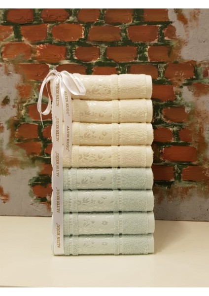Camellia Havlu 8'li Krem Mint