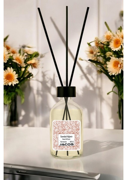 Sandal Ağacı Kokulu Bambu Çubuklu Oda Kokusu 100ML Reed Diffuser
