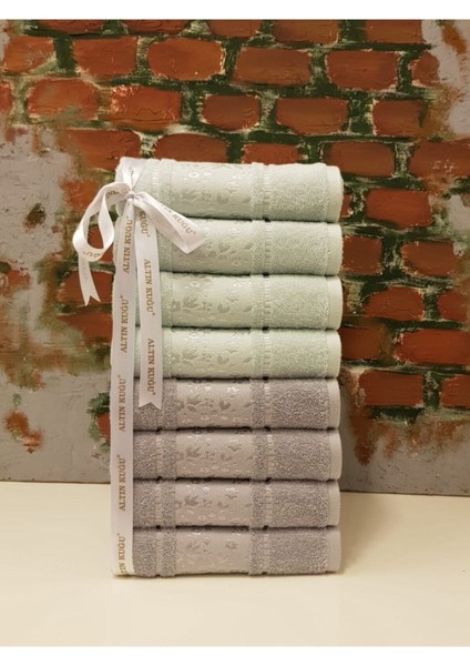 Camellia Havlu 8'li Gri Mint