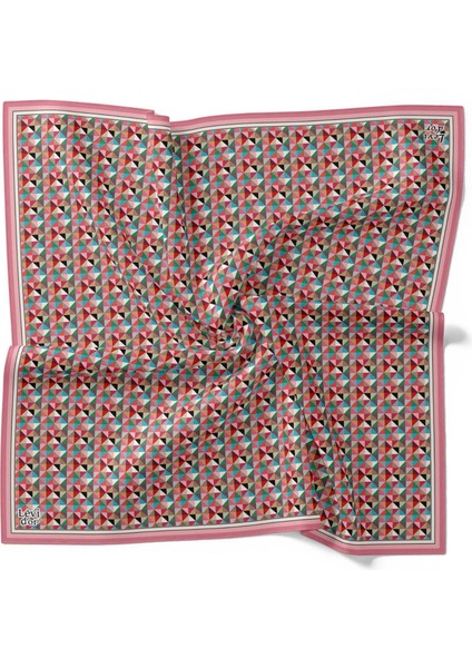 Tivil Ipek Eşarp 4112-4 Pembe Karışık Desen