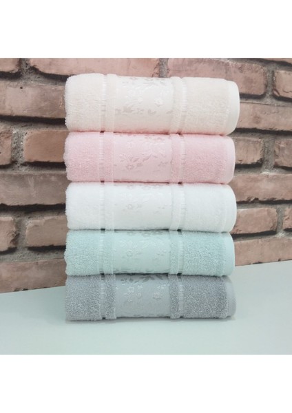 Camellia 5'li Havlu Krem Gri Pembe Mint Beyaz