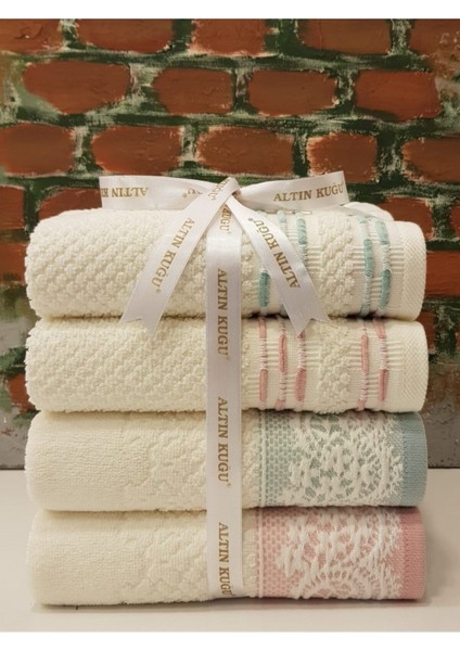 Evony Bronie Havlu 4'lü - Mint Pudra