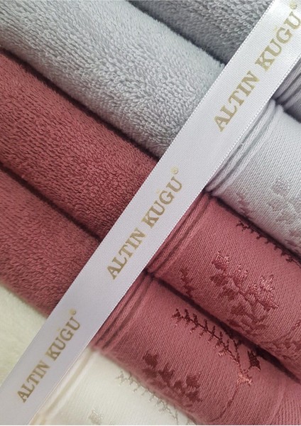 Ditsy Havlu 6 Adet - Gri Krem Pembe fiyatları