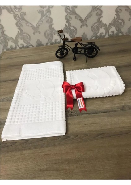 Banyo Ayak Havlusu 2'li(Beyaz)