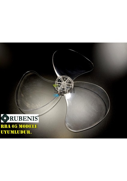Rubenis Rba 05 Modele Uyumlu Vantilatör Pervanesi 3 Kanat 36CM Sert 16INÇ Şeffaf