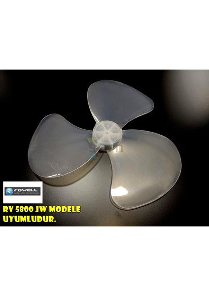Rowell Rv 5800 Jw Modele Uyumlu Vantilatör Pervanesi 3 Kanat 16INÇ 36CM Yumuşak Esnek fiyatları