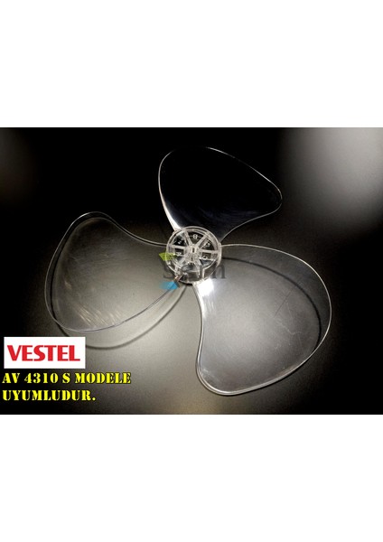 Vestel Av 4310 S Modele Uyumlu Vantilatör Pervanesi 3 Kanat 36CM Sert 16INÇ Şeffaf fiyatları