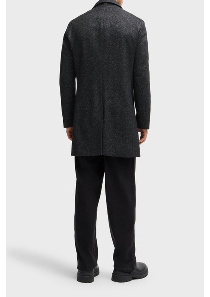 Yünlü Slim Fit Mono Yaka Kaban Erkek Kaban 50528177 001 modelleri