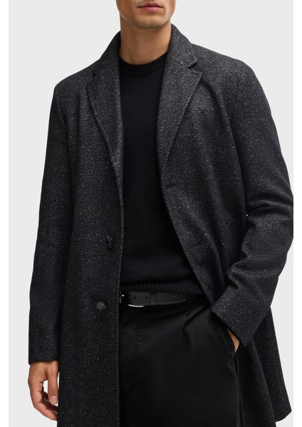 Yünlü Slim Fit Mono Yaka Kaban Erkek Kaban 50528177 001 fırsatları