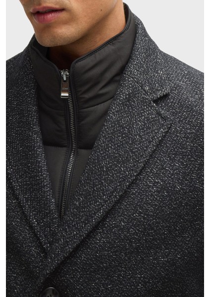Yünlü Slim Fit Mono Yaka Kaban Erkek Kaban 50528177 001 indirimleri