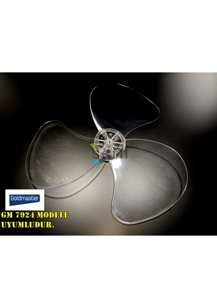 Goldmaster Gm 7924 Modele Uyumlu Vantilatör Pervanesi 3 Kanat 36CM Sert 16INÇ Şeffaf fiyatları