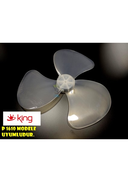 King P 1610 Modele Uyumlu Vantilatör Pervanesi 3 Kanat 16INÇ 36CM Yumuşak Esnek fiyatları