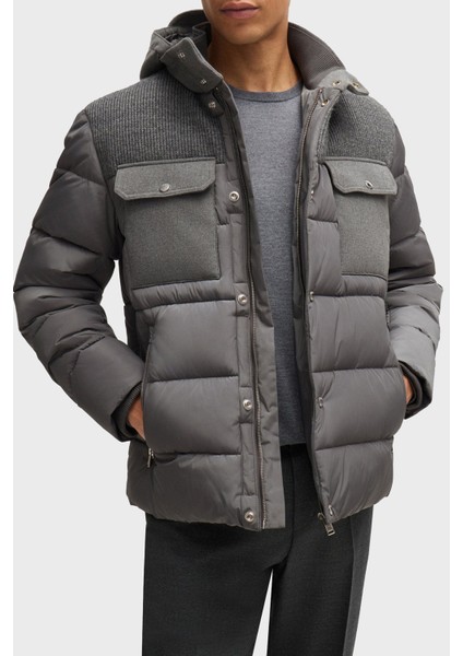 Regular Fit Su Itici Çıkarılabilir Kapüşonlu Mont Erkek Mont 50524358 030