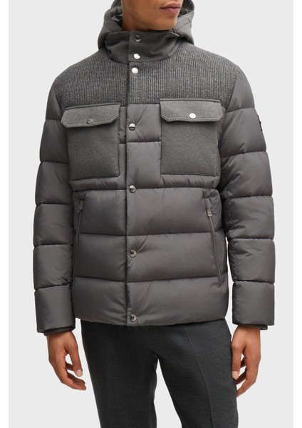 Regular Fit Su Itici Çıkarılabilir Kapüşonlu Mont Erkek Mont 50524358 030