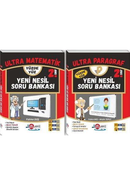 Analiz Yayınları 2. Sınıf Ultra Matematik ve Ultra Türkçe Dil Bilgisi Yeni Nesil Soru Bankası