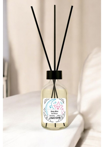 Bebek Pudra Kokulu Bambu Çubuklu Çubuklu Oda Kokusu 100ML Reed Diffuser