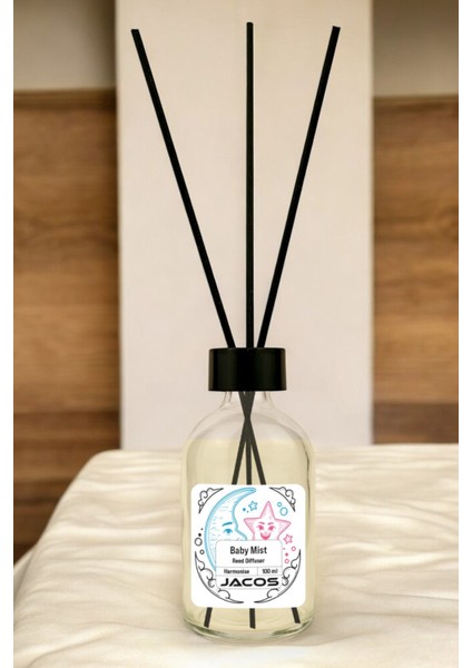 Bebek Pudra Kokulu Bambu Çubuklu Çubuklu Oda Kokusu 100ML Reed Diffuser