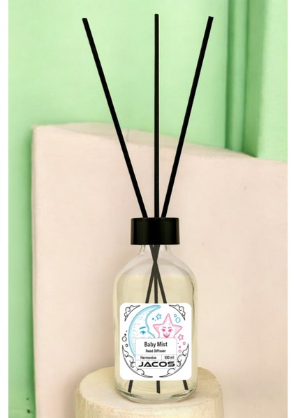 Bebek Pudra Kokulu Bambu Çubuklu Çubuklu Oda Kokusu 100ML Reed Diffuser