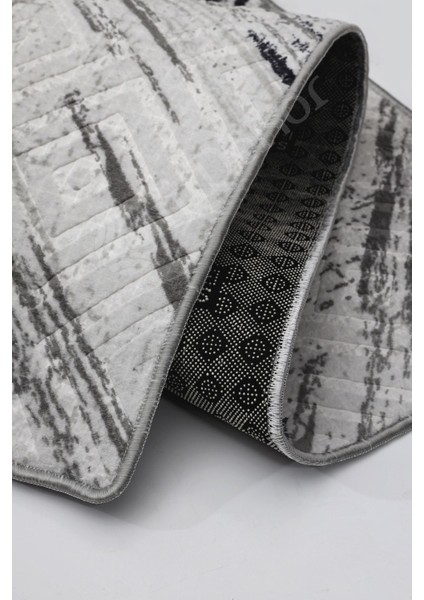 Diji Dekor Halı Siyah Karo Desenli Yıkanabilir Kesme Ince Yolluk Kilim Salon Halısı Modelleri modelleri