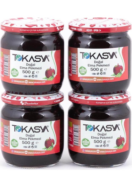 Doğal Elma Pekmezi 500 G (4 Lü Kavanoz)