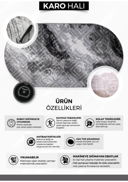 Halı Devetüyü Karo Yıkanabilir Oval Kesme Ince Yolluk Kilim Salon Halısı Modelleri