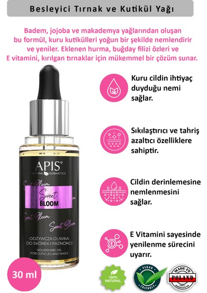 Apis Natural Cosmetics Tırnak ve Tırnak Eti Yağı Sweet Bloom - 30 ml